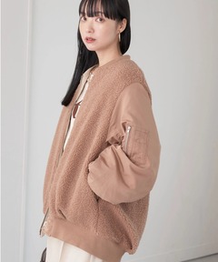 ほ*︎様 【ayu × LIAN】ステンカラーカールシャギーブルゾン LIAN（リアン） ブルゾン アウター 「ayu × LIAN」ステンカラーカール