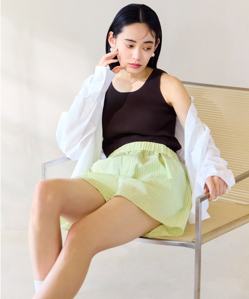 ストライプイージーハーフパンツ　emmi 2025SS emmi｜ストライプイージーハーフパンツ | Rakuten Fashion(楽天