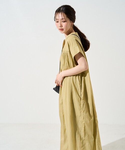 FREAK'S STORE（フリークスストア）の「限定展開　インド ボイル ハシゴレース ボタン ノースリーブ ワンピース（ワンピース・レディース・オフホワイト/ブラック/レッド/モカ/イエロー/ネイビー・ﾌﾘ-）」の11枚目の写真