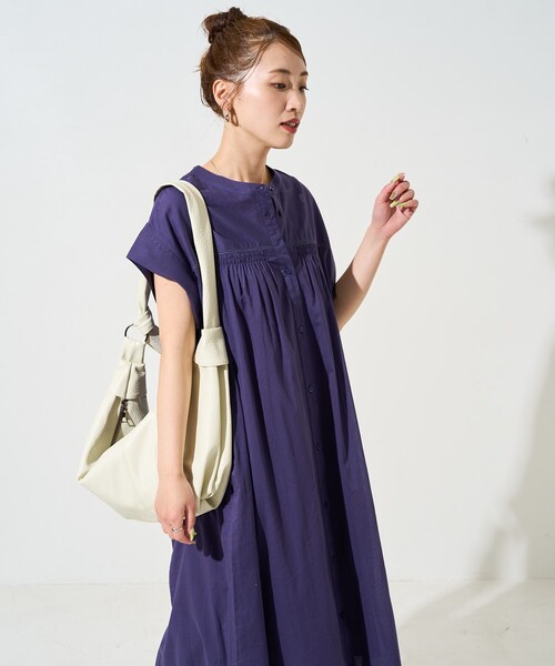 ✨レア♡ロゴボタン✨バーバリー　ドッキングワンピース　ホース　プリーツ　ベルト 新色登場！】一枚でらくちん！ドッキングバルーンワンピース
