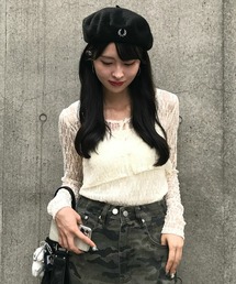 clear | キャミ&カーディガンセットレーストップス[スタイルアップ 韓国 ファッション]≪SS新作≫(Tシャツ/カットソー)