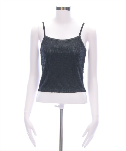 clear（クリア）の「キャミ&カーディガンセットレーストップス[スタイルアップ 韓国 ファッション]≪SS新作≫（Tシャツ/カットソー・レディース・ブラック/オフホワイト/チャコールグレー/アイボリー/ブラウン・F）」の18枚目の写真