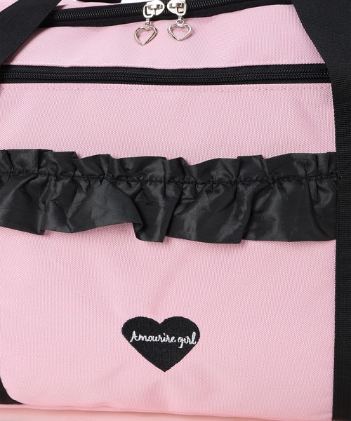 Amourire girl（アムリールガール）の「【Amourire girl】３WAYボストンバック/トラベルバッグ 42L（ボストンバッグ・キッズ・ブラック/ピンク・FREE）」の18枚目の写真