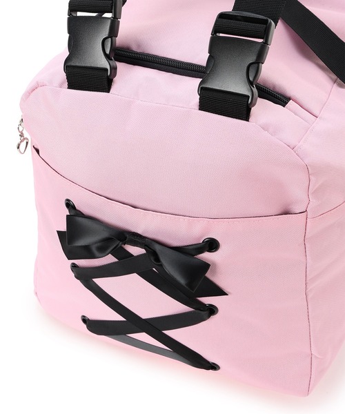 Amourire girl（アムリールガール）の「【Amourire girl】３WAYボストンバック/トラベルバッグ 42L（ボストンバッグ・キッズ・ブラック/ピンク・FREE）」の9枚目の写真