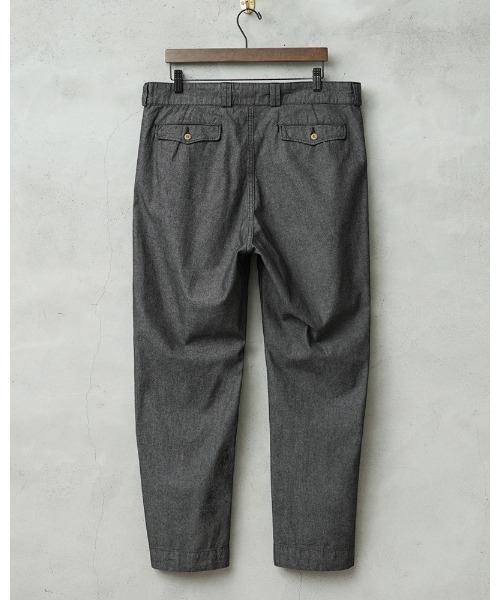 WAIPER.inc(ワイパーインク)の「WAIPER.inc フランス軍 1950~60年代 M-52 シャンブレー ツータック トラウザー【WP139】(スラックス・メンズ・ブラック/ネイビー・35/36/37/34/33/38/39)」の3枚目の写真