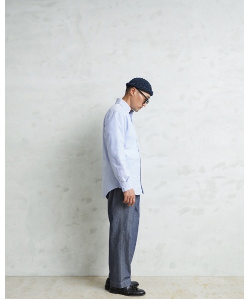 WAIPER.inc(ワイパーインク)の「WAIPER.inc フランス軍 1950~60年代 M-52 シャンブレー ツータック トラウザー【WP139】(スラックス・メンズ・ブラック/ネイビー・35/36/37/34/33/38/39)」の11枚目の写真