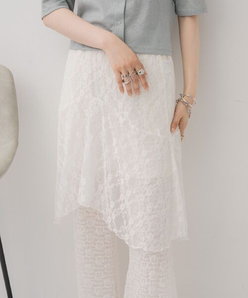 casita(RETRO GIRL)(カシータ)の「【新色追加】レイヤードスカート(ベルト・レディース・その他1/その他2/その他3/アイボリー/オフホワイト/キャメル・ONE SIZE)」の2枚目の写真