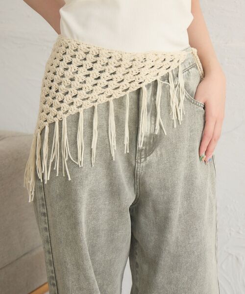 casita(RETRO GIRL)(カシータ)の「【新色追加】レイヤードスカート(ベルト・レディース・その他1/その他2/その他3/アイボリー/オフホワイト/キャメル・ONE SIZE)」の1枚目の写真