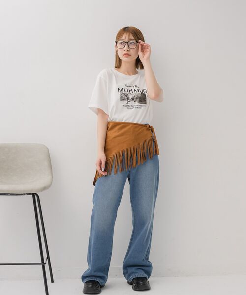 casita(RETRO GIRL)(カシータ)の「【新色追加】レイヤードスカート(ベルト・レディース・その他1/その他2/その他3/アイボリー/オフホワイト/キャメル・ONE SIZE)」の7枚目の写真