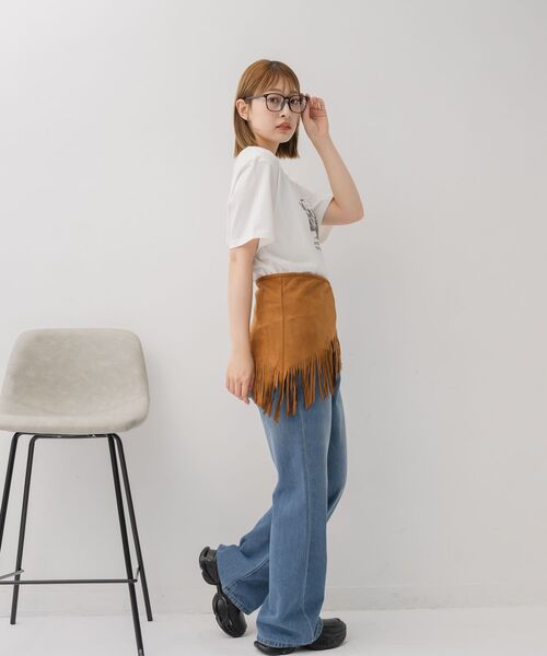 casita(RETRO GIRL)(カシータ)の「【新色追加】レイヤードスカート(ベルト・レディース・その他1/その他2/その他3/アイボリー/オフホワイト/キャメル・ONE SIZE)」の8枚目の写真