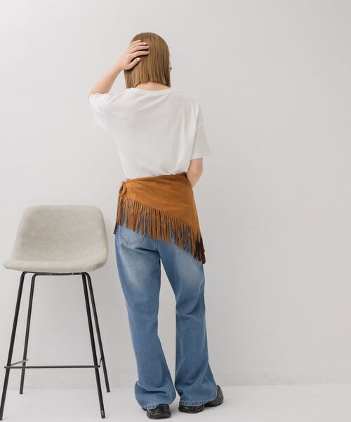 casita(RETRO GIRL)(カシータ)の「【新色追加】レイヤードスカート(ベルト・レディース・その他1/その他2/その他3/アイボリー/オフホワイト/キャメル・ONE SIZE)」の9枚目の写真