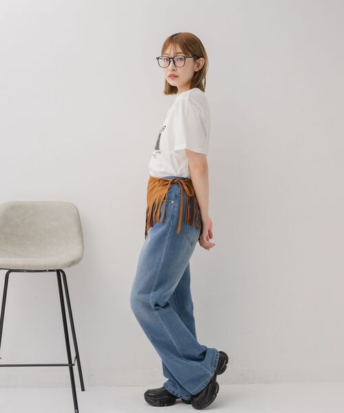 casita(RETRO GIRL)(カシータ)の「【新色追加】レイヤードスカート(ベルト・レディース・その他1/その他2/その他3/アイボリー/オフホワイト/キャメル・ONE SIZE)」の10枚目の写真