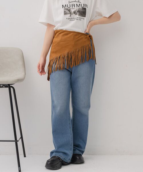 casita(RETRO GIRL)(カシータ)の「【新色追加】レイヤードスカート(ベルト・レディース・その他1/その他2/その他3/アイボリー/オフホワイト/キャメル・ONE SIZE)」の12枚目の写真