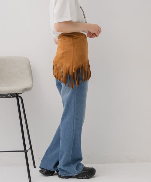 casita(RETRO GIRL)(カシータ)の「【新色追加】レイヤードスカート(ベルト・レディース・その他1/その他2/その他3/アイボリー/オフホワイト/キャメル・ONE SIZE)」の13枚目の写真