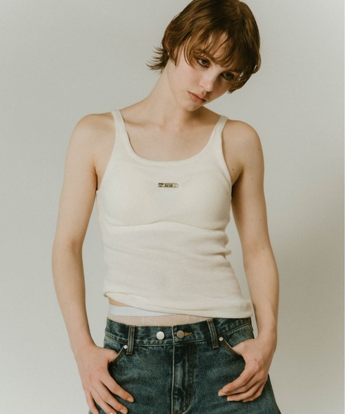 Knuth Marf(クヌースマーフ)の「【ZOZO先行】cap in rib tank top(Tシャツ/カットソー・レディース・アイボリー/グレー/ライム/ブラウン・FREE)」の21枚目の写真