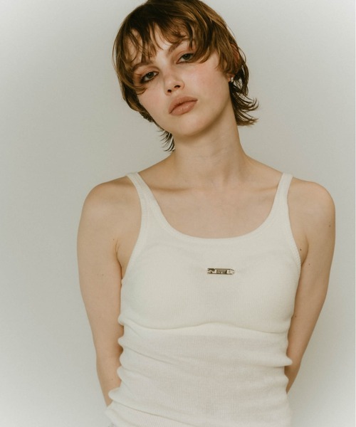Knuth Marf(クヌースマーフ)の「【ZOZO先行】cap in rib tank top(Tシャツ/カットソー・レディース・アイボリー/グレー/ライム/ブラウン・FREE)」の19枚目の写真