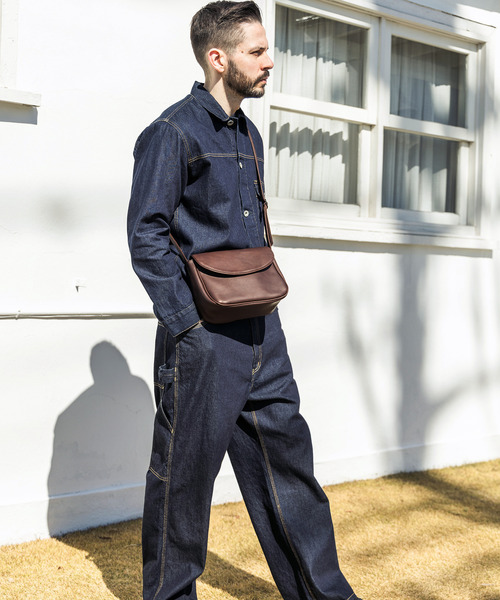 MR.OLIVE E.O.I（ミスターオリーブイーグルオブインデペンデンス）の「MR.OLIVE ミスターオリーブ / E.O.I / WATER PROOF WASHABLE LEATHER IMPERMA-LEATHER NEAT SHOULDER BAG ウォータープルーフウォッシャブルレザーショルダーバッグ インパーマレザー / ME668（ショルダーバッグ・メンズ・ブラウン/ブラック・FREE）」の5枚目の写真