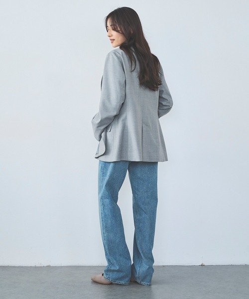 Sirin(シリン)の「≪Premium≫ super100’sウールブレンドシェイプジャケット【2サイズ展開】(テーラードジャケット・レディース・グレー/ネイビー・SMALL/X-SMALL)」の7枚目の写真