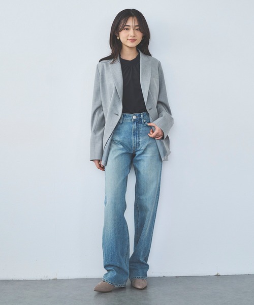 Sirin(シリン)の「≪Premium≫ super100’sウールブレンドシェイプジャケット【2サイズ展開】(テーラードジャケット・レディース・グレー/ネイビー・SMALL/X-SMALL)」の6枚目の写真