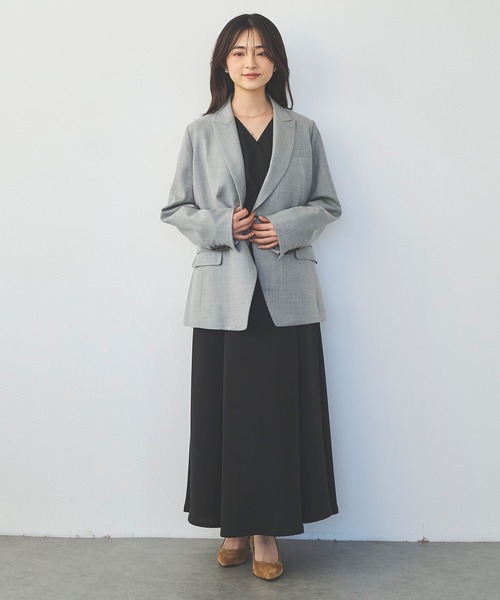 Sirin(シリン)の「≪Premium≫ super100’sウールブレンドシェイプジャケット【2サイズ展開】(テーラードジャケット・レディース・グレー/ネイビー・SMALL/X-SMALL)」の8枚目の写真