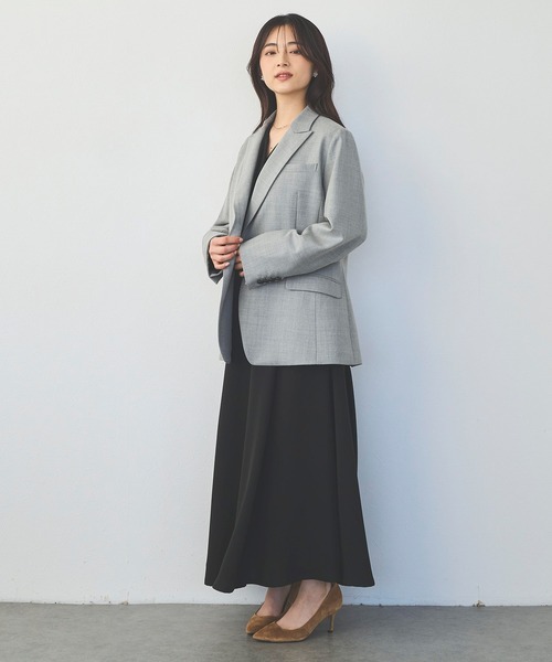 Sirin(シリン)の「≪Premium≫ super100’sウールブレンドシェイプジャケット【2サイズ展開】(テーラードジャケット・レディース・グレー/ネイビー・SMALL/X-SMALL)」の9枚目の写真