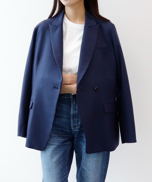 Sirin(シリン)の「≪Premium≫ super100’sウールブレンドシェイプジャケット【2サイズ展開】(テーラードジャケット・レディース・グレー/ネイビー・SMALL/X-SMALL)」の20枚目の写真
