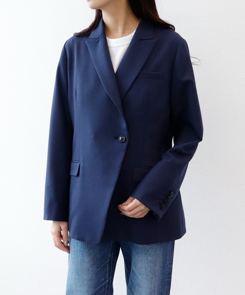 Sirin(シリン)の「≪Premium≫ super100’sウールブレンドシェイプジャケット【2サイズ展開】(テーラードジャケット・レディース・グレー/ネイビー・SMALL/X-SMALL)」の19枚目の写真