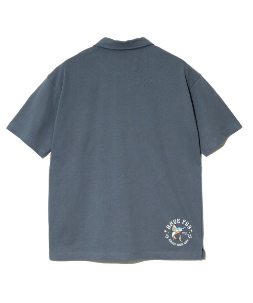 go slow caravan(ゴースローキャラバン)の「ESPACE VERT/エスパスヴェール カジキ S/S ポロシャツ ポケTEE(ポロシャツ・メンズ・グレー/ホワイト・MEDIUM/X-LARGE/LARGE)」の9枚目の写真