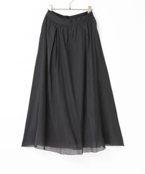 n'OrLABEL(ノアールレーベル)の「『オーガンジー裾メロースカート』(スカート・レディース・ライトグリーン/ブラウン/イエロー/ブラック・FREE)」の10枚目の写真