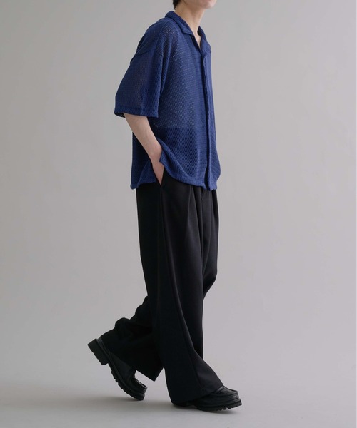 【卒入学式】MOUN TEN. ベージュシャツ　ブラックパンツ　セット売り140 epnok（エプノック）の「Double Pocket Typewriter Shirt/ダブル