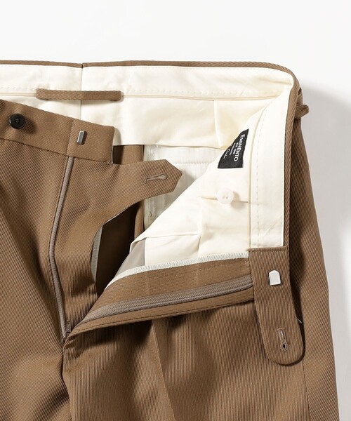 BEAMS F（ビームスエフ）の「【別注】EMINENTO by H .Osaku / ウール カルゼ 2プリーツ サイドアジャスター ワイドスラックス（その他パンツ・メンズ・ブラック/カーキ・42/44/46/48/50/52）」の13枚目の写真