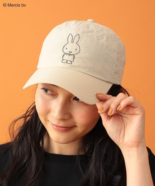 Miffy( ミッフィー)の「miffy/ナイロン刺繍キャップ(キャップ・レディース・カーキ/ベージュ・FREE)」の5枚目の写真