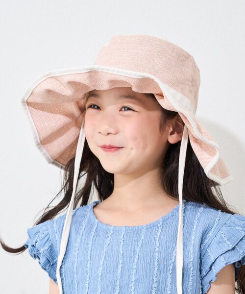 CIAOPANIC TYPY（チャオパニックティピー）の「【KIDS】【UV】たためるジュートフリルHAT（ハット・キッズ・ベージュ/ブラック/アイボリー・ONE SIZE）」の9枚目の写真
