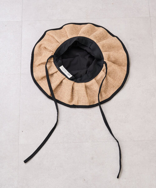 CIAOPANIC TYPY（チャオパニックティピー）の「【KIDS】【UV】たためるジュートフリルHAT（ハット・キッズ・ベージュ/ブラック/アイボリー・ONE SIZE）」の5枚目の写真
