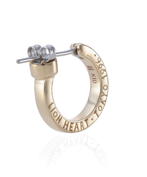 LION HEART(ライオンハート)の「“for Gift”クロッシングピアス(ELプレーンフープ/S SIZE)/K10ゴールド【LION HEART / ライオンハート】(ピアス(片耳用)・メンズ・ゴールド・ONE SIZE)」の5枚目の写真