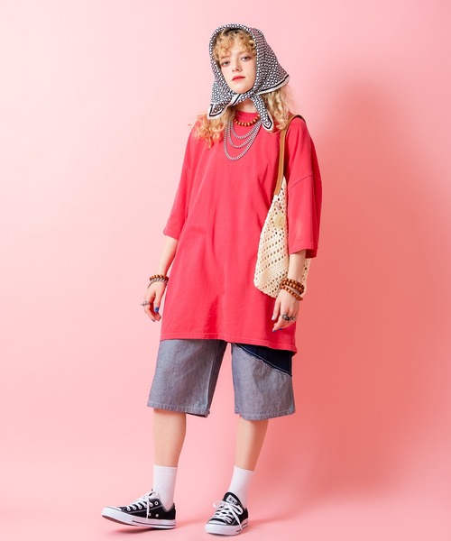 a.p.o.v.(エーピーオービー)の「a.p.o.v. ピグメントコットンオーバーサイズTシャツ(Tシャツ/カットソー・メンズ・チャコール/イエロー/グレー/ブルー/ピンク・ONESIZE)」の15枚目の写真