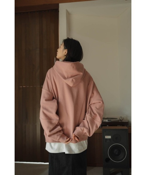 Knuth Marf(クヌースマーフ)の「switching hoodie(unisex)(パーカー・レディース・ピンク/アイボリー・FREE)」の10枚目の写真