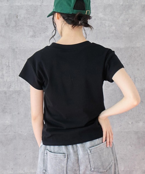 ANAP(アナップ)の「シンプルノーマルTシャツ(Tシャツ/カットソー・レディース・ネイビー/ブラウン/ホワイト/ブラック・FREE)」の13枚目の写真