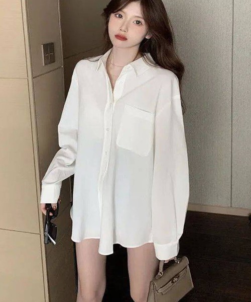 shoppinggo(ショッピングゴー)の「白ブラウス シャツ(シャツ/ブラウス・レディース・ホワイト・M)」の2枚目の写真