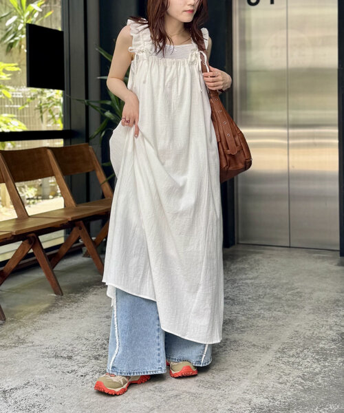 w closet（ダブルクローゼット）の「【3色展開】ドロストフリルタンク