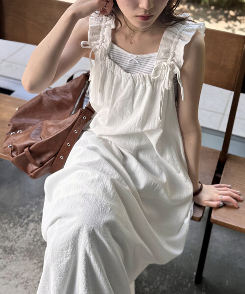 w closet（ダブルクローゼット）の「【3色展開】ドロストフリルタンク