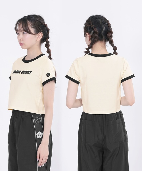 【MARY QUANT】レトロミニ Tシャツ レトロロゴアップリケミニ Tシャツ(Tシャツ/カットソー)|MARY