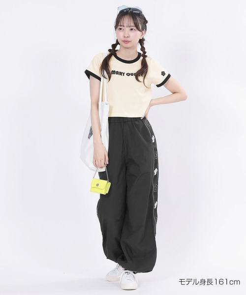 国内配送★MARY QUANT★レトロロゴアップリケミニ Tシャツ MARY QUANT ONLINE SHOP｜マリークヮントオンラインショップ