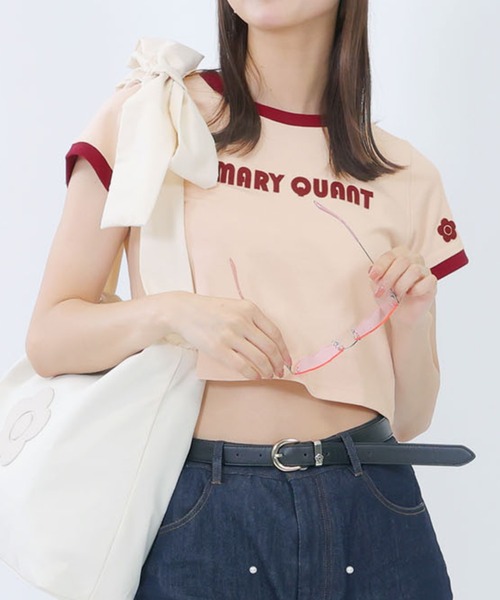 【MARY QUANT】レトロミニ Tシャツ レトロロゴアップリケミニ Tシャツ（Tシャツ/カットソー）｜MARY