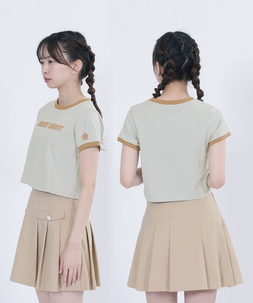【MARY QUANT】レトロミニ Tシャツ レトロロゴアップリケミニ Tシャツ（Tシャツ/カットソー）｜MARY