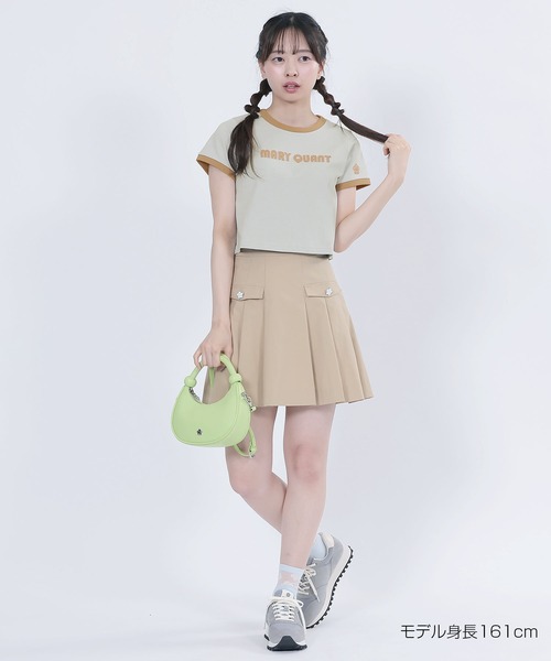 【MARY QUANT】レトロミニ Tシャツ レトロロゴアップリケミニ Tシャツ（Tシャツ/カットソー）｜MARY