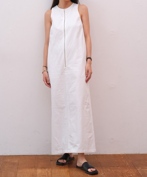 セール】フロントジップコットンワンピース（ワンピース）｜AKTE