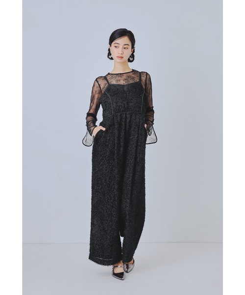 niana(ニアナ)の「ベルスリーブレーストップス スリットスリーブ 結婚式 パーティー オケージョン(Tシャツ/カットソー・レディース・ブラック/アイボリー・M/L)」の6枚目の写真