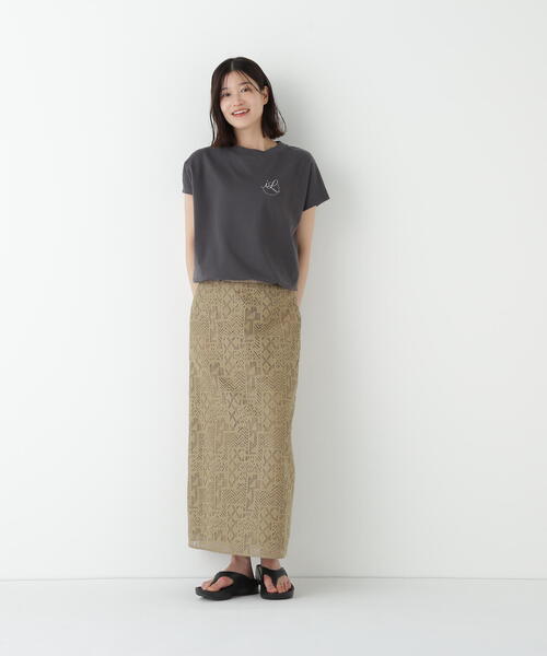 human woman（ヒューマンウーマン）の「◆サークルロゴＴシャツ（Tシャツ/カットソー・レディース・レッド/ホワイト系その他/グレー系その他・MEDIUM）」の5枚目の写真