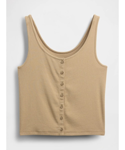 GAP（ギャップ）の「モダン クロップド タンクトップ（タンクトップ・レディース・ブラック/カーキ/ベージュ/ホワイト・XS/S/M/L/XL/XXS）」の5枚目の写真